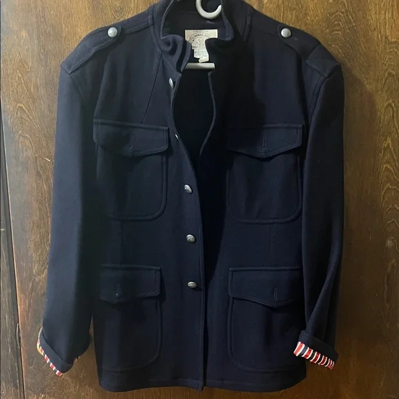 Armani Jeans Dark Blue Utility Jacket with Metallic Accents - Picture 4 of 14